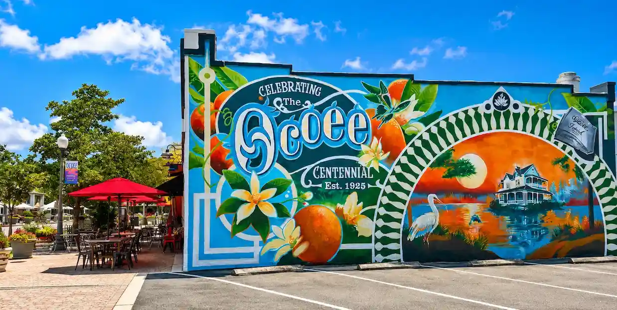 Ocoee Centennial mural exterior